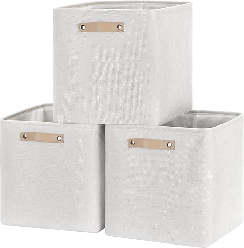Miniatura 1 de EvanColin Contenedores de almacenamiento de tela para estantes, cubos de almacenamiento plegables de 13 pulgadas para guardería, hogar, contenedor