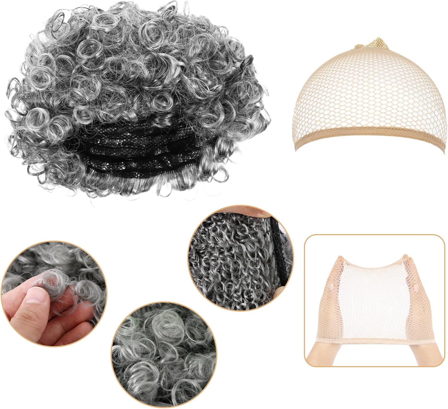 Old Lady Costume for Kids 100 Day of School Costume for Girls 100th Day of School Dress Up Grandma Wig Cane Outfit