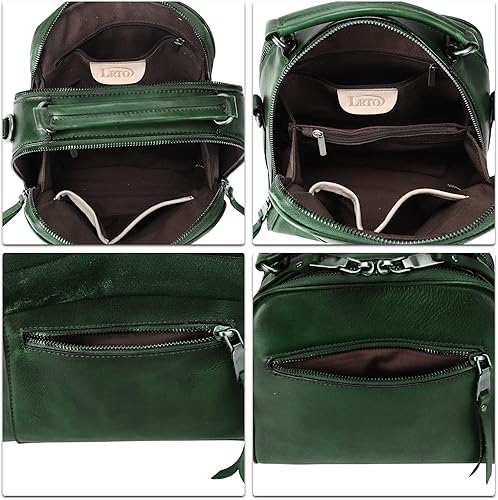 Miniatura 7 de Bolso de cuero genuino para mujer, estilo retro, hecho a mano, con asa superior, bolso cruzado de diseñador