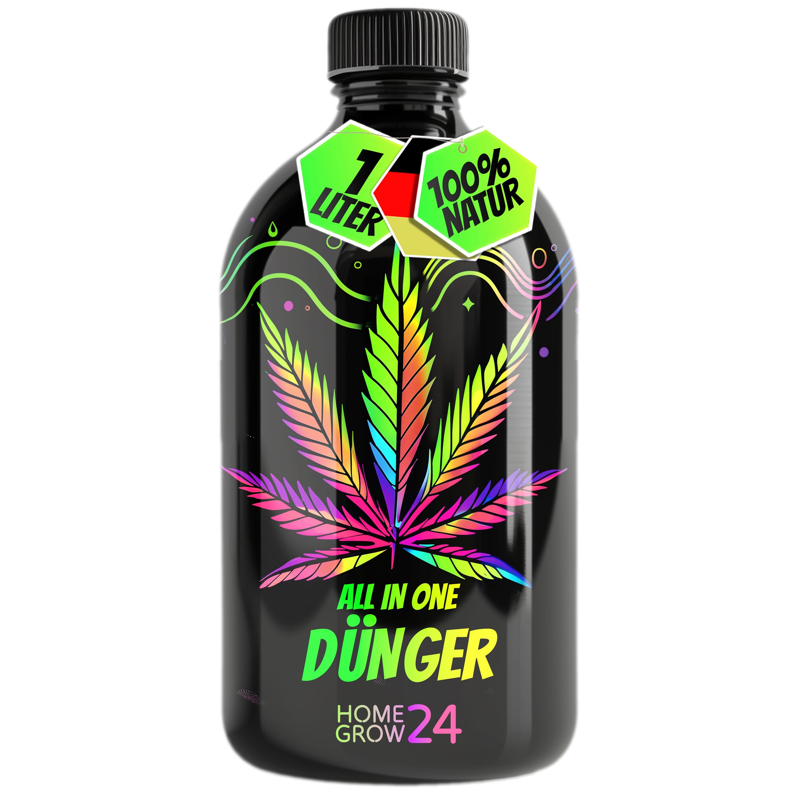 Homegrow24 Cannabis Dünger Indoor & Outdoor für Cannabispflanzen Wachstumsphase und Blütephase BIOlogischer organischer Grow & Bloom Hanfdünger I Starter Set (1000 ml)
