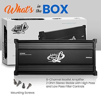 Lanzar2500 アンプ Amazon.com: Lanzar 8-Channel Mosfet Amplifier - Class “AB