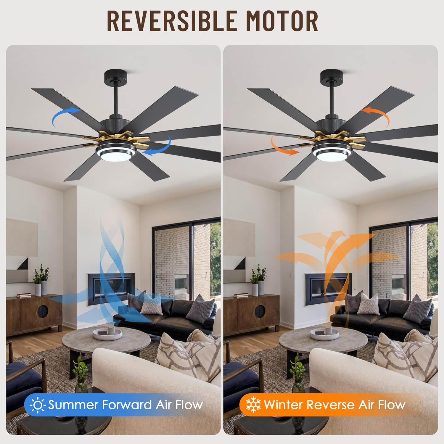 72'' Large Ceiling Fan with Light and Remote/APP Control,LED Dimmable Ceiling Fan,6 Speed,Reversible Whisper Quiet DC Motor for Farmhouse Patio Living Room Bedroom Indoor/Outdoor