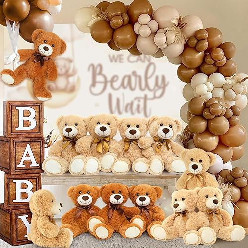 Miniatura 4 de MorisMos Oso de peluche a granel de 12 paquetes, osos de peluche de 14 pulgadas a granel para baby shower, pequeños osos de peluche a granel para