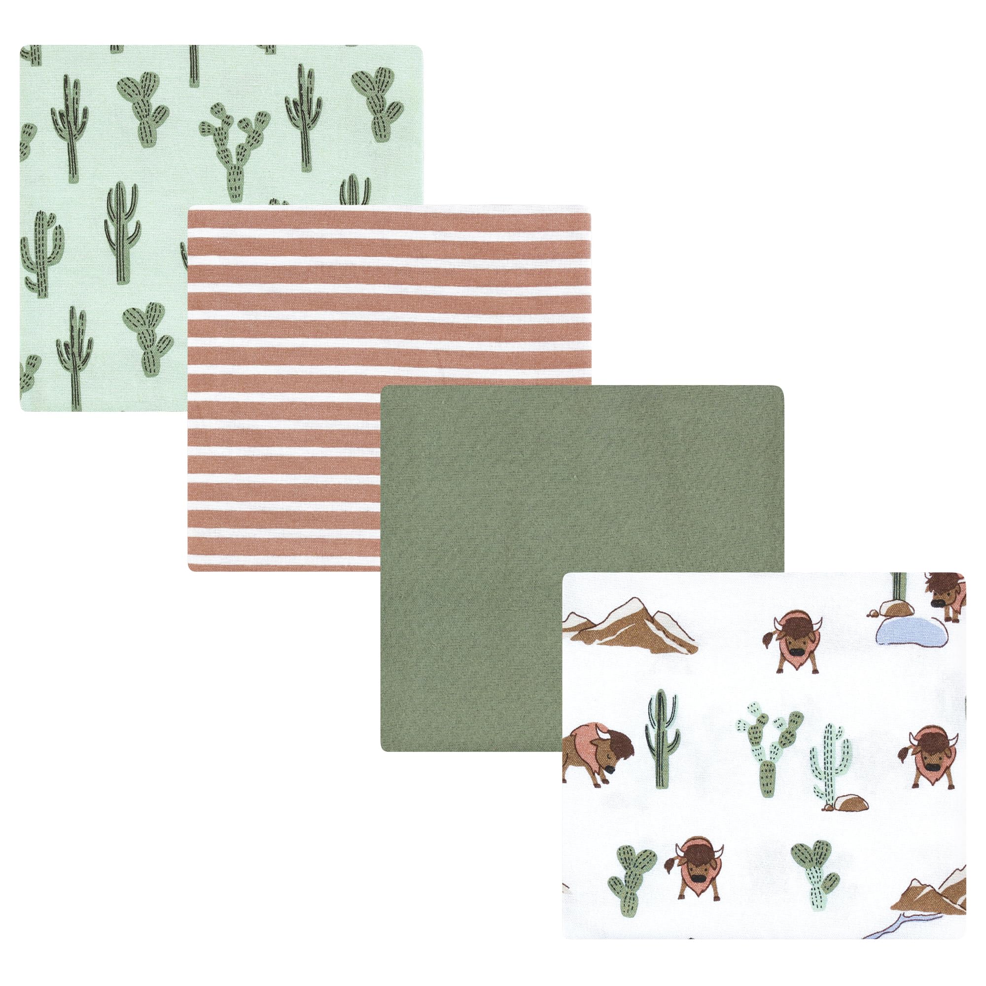 Hudson Baby Unisex Baby Cotton Poly Flannel Receiving Blankets, Wilderness, One Size