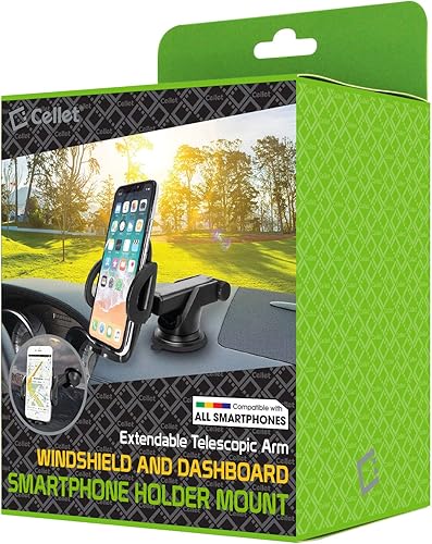 Miniatura 9 de Cellet Soporte de teléfono para automóvil con ventosa de brazo largo para parabrisas y tablero de automóvil, compatible con Apple iPhones, Samsung
