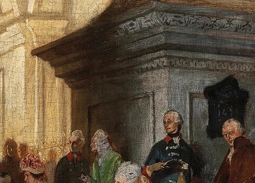 Miniatura 5 de 1000 piezas - Pintura del museo - Rompecabezas - Johann Sebastian Bach en el órgano, Sanssouci, Federico el Grande y la familia real el 7 de mayo de