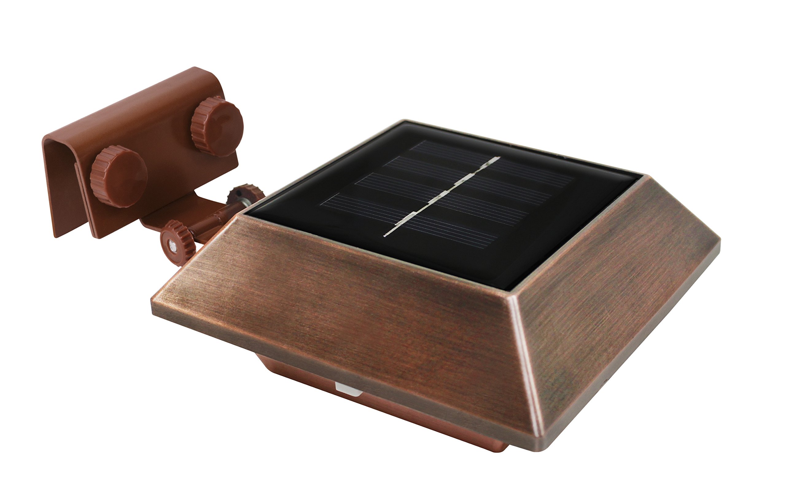 Triple Mount Solar Gutter Square Light, Copper (Pack of 2)