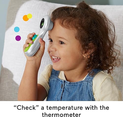 Miniatura 3 de Fisher-Price Kit médico de juego de simulación preescolar, 7 piezas, bolsa de doctor, juguetes de vestir para niños a partir de 3 años