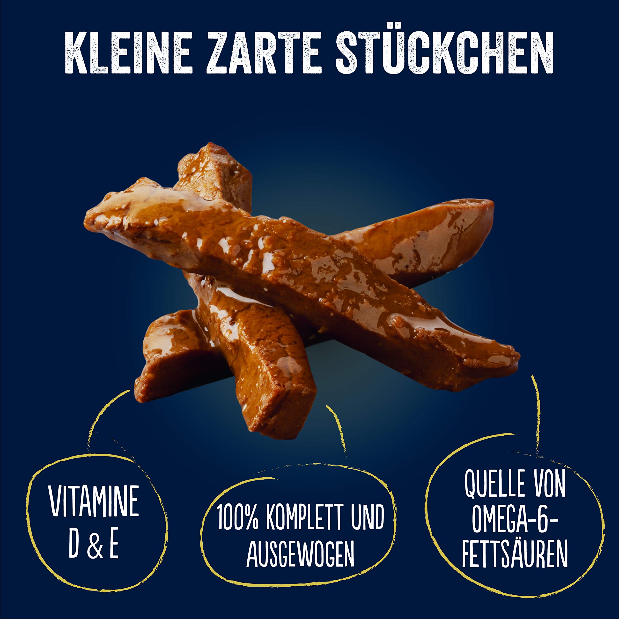 Felix Tasty Shreds Katzenfutter nass in Sauce, Geschmacksvielfalt Sorten-Mix, 6er Pack (6 x 10 Beutel à 80g)