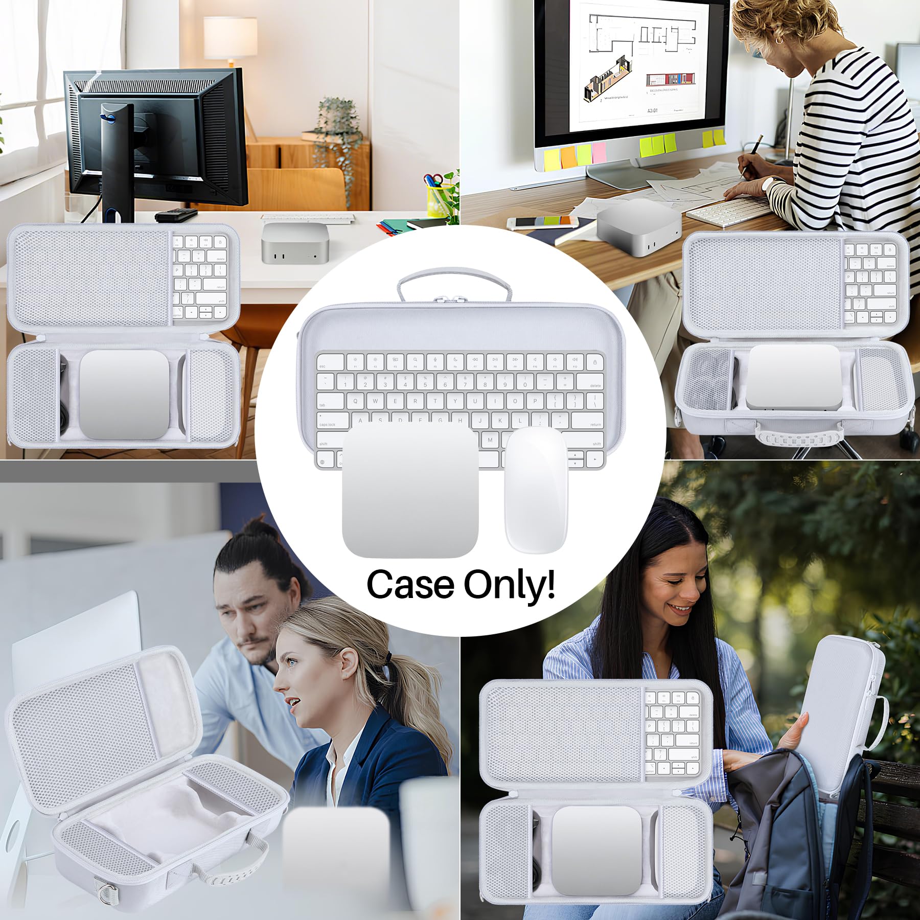 Lebakort Duro Viajar Caja Estuche Funda para Apple Mac Mini M4 Ordenador de Mesa