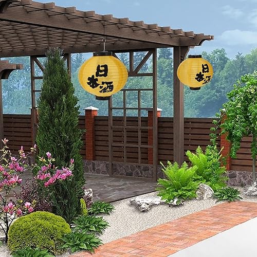 Miniatura 4 de Uonlytech Faroles japoneses tradicionales Izakaya Decoraciones de linterna de seda Luces plegables Festivas Lámpara colgante DIY Sushi Decoración