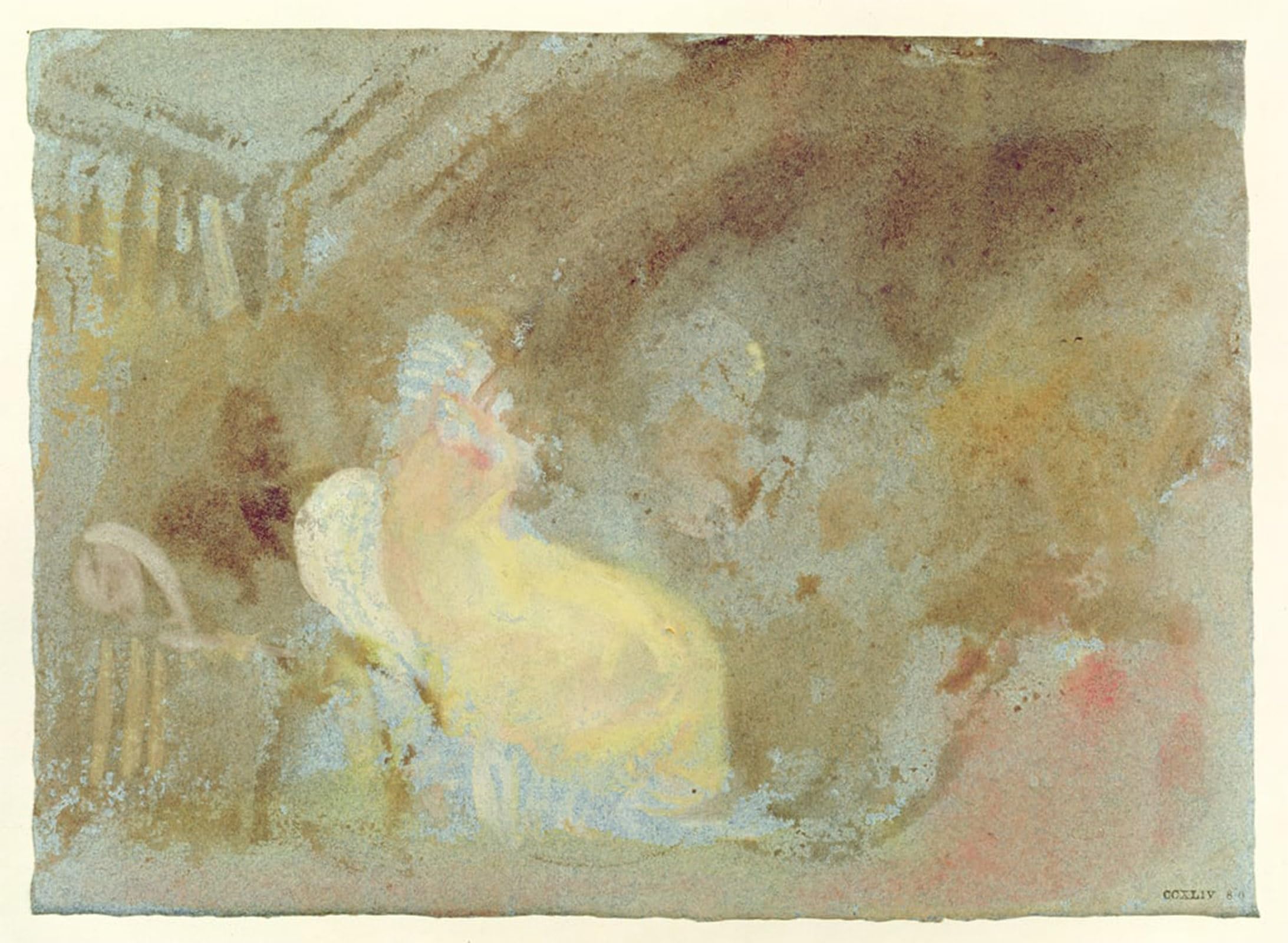 ARTXLXXBN Famous Painting Art Wall Decor Abstract Art Picture Interior At Petworth with Seated Figure by Mallord William Turner Animal Pictures for Home Decor 60x90cm