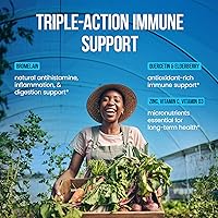 Vista 6 de Suplemento de quercetina de 500 mg con Sambucus saúco, bromelina, vitamina C, zinc 50 mg y vitamina D3 5000 UI - Antioxidante y apoyo a la salud