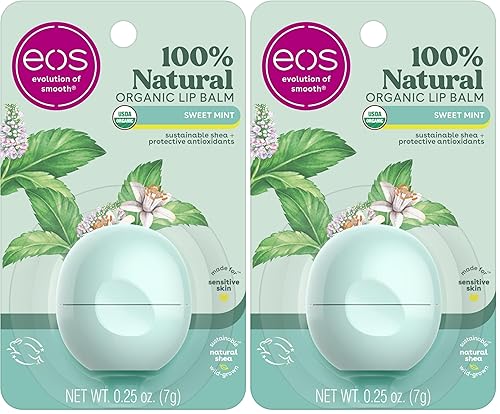 Vista 6 de eos Bálsamo labial 100% natural y orgánico, sorbete de fresa, humedad durante todo el día, recomendado por dermatólogos para pieles sensibles