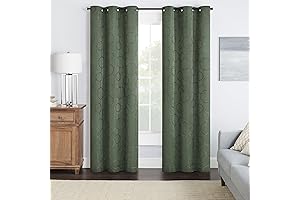 ECLIPSE Meridian 42"x63" Sage Window Curtains for Modern Blackout and Thermal Insulation