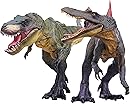 Gemini&Genius Dinosaurs Tyrannosaurus Rex and Spinosaurus Action Figures Toys, Gifts, Stocking Stuffer, Cool Birthday Cake Topper, Family Party Gifts for 3 Years Old and Up