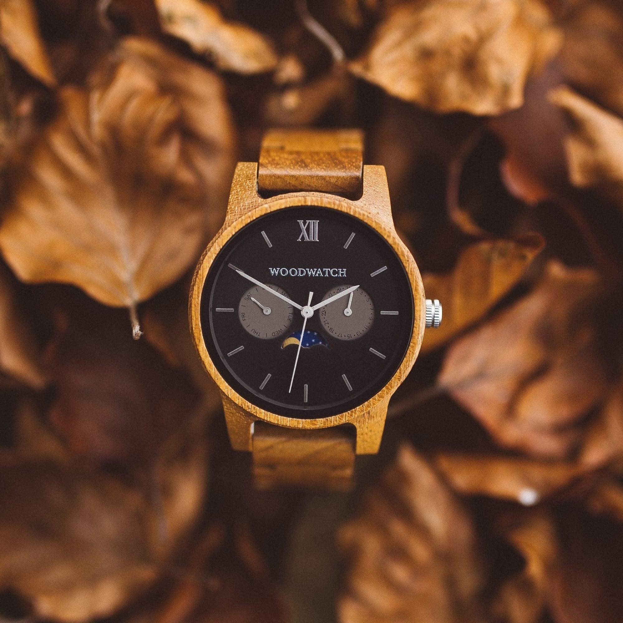 WoodWatch Maverick | Holzuhren für herren - armbanduhr holz männer Premium | Wood watch for man | umweltfreundliches Produkt, wir pflanzen 1 Baum für jede Uhr