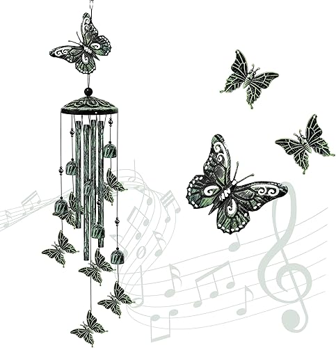 Miniatura 9 de Campanillas de viento de colibrí de 35 pulgadas para exteriores, regalos de campanillas de viento de colibrí para el Día de la Madre, decoración de