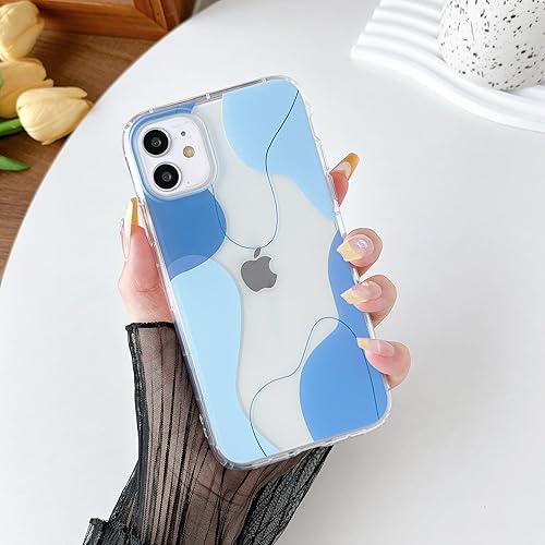 Miniatura 6 de DEFBSC Compatible con iPhone 11, diseño artístico de forma suave con funda protectora de parachoques incorporada, bonita funda delgada de TPU