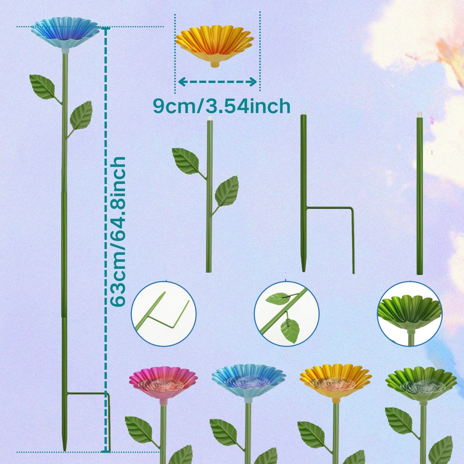 Generisch 4-delige set insectendrinkbakken, bijendrinkbak voor de tuin