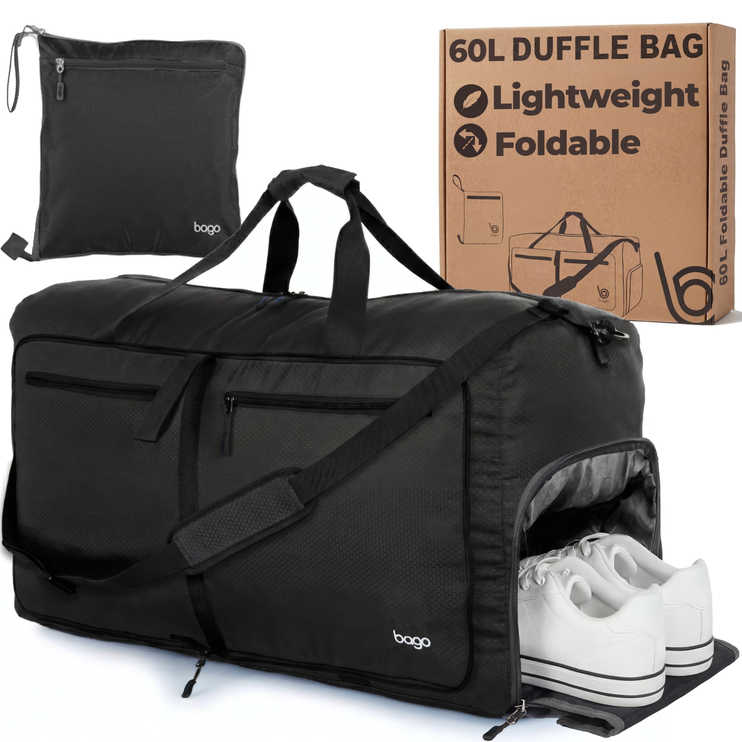 Bago 60L Duffle Bag with Shoe Compartment