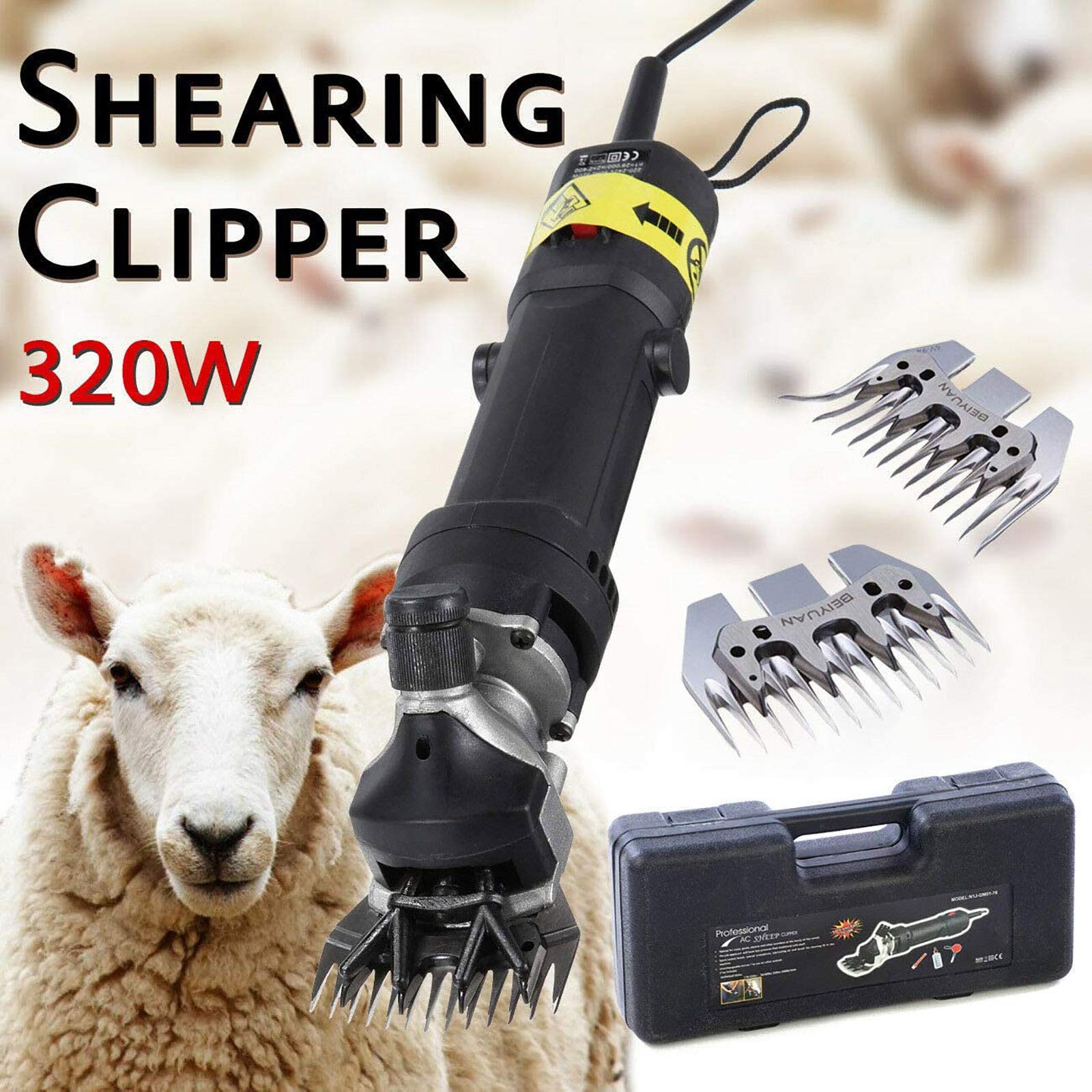 Esquiladora de ovejas 690W Esquiladora de ovejas eléctrica 2400 rpm Cortadora de cabras Esquiladora de animales para esquila de caballos, bovinos, ovinos, caprinos-alpaca-camello con 6 velocidades