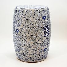 Decorative Ceramic Garden Stool, Chinese Porcelain Garden Seat, Glazed Hand-Painted Stool, Plant Stand for Patio, Living Room and Terrace, Indoor & Outdoor Use14