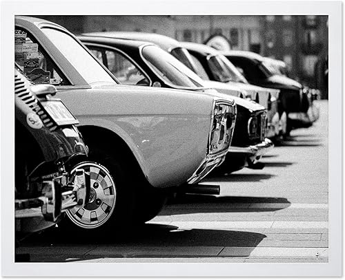 Miniatura 75 de Monem Art - Póster de autos clásicos, impresión de autos estacionados, arte de fotografía, arte en blanco y negro, arte moderno, arte de autos