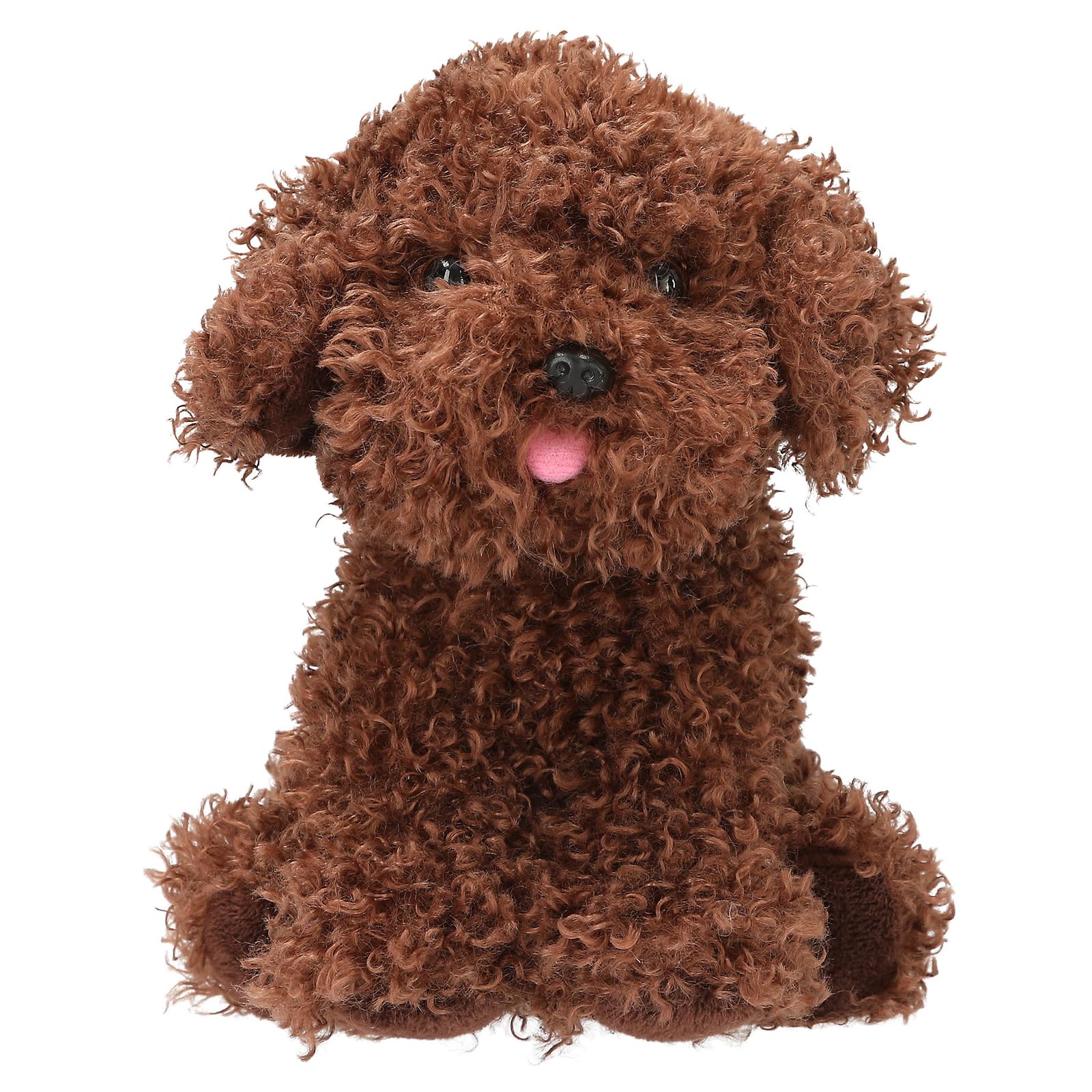 Depesche 13862 TOPModel Fur Ever Friends Cuddly Toy Dog Cody with Curly Fur in Dark Brown, Approx. 16 cm Plush Toy