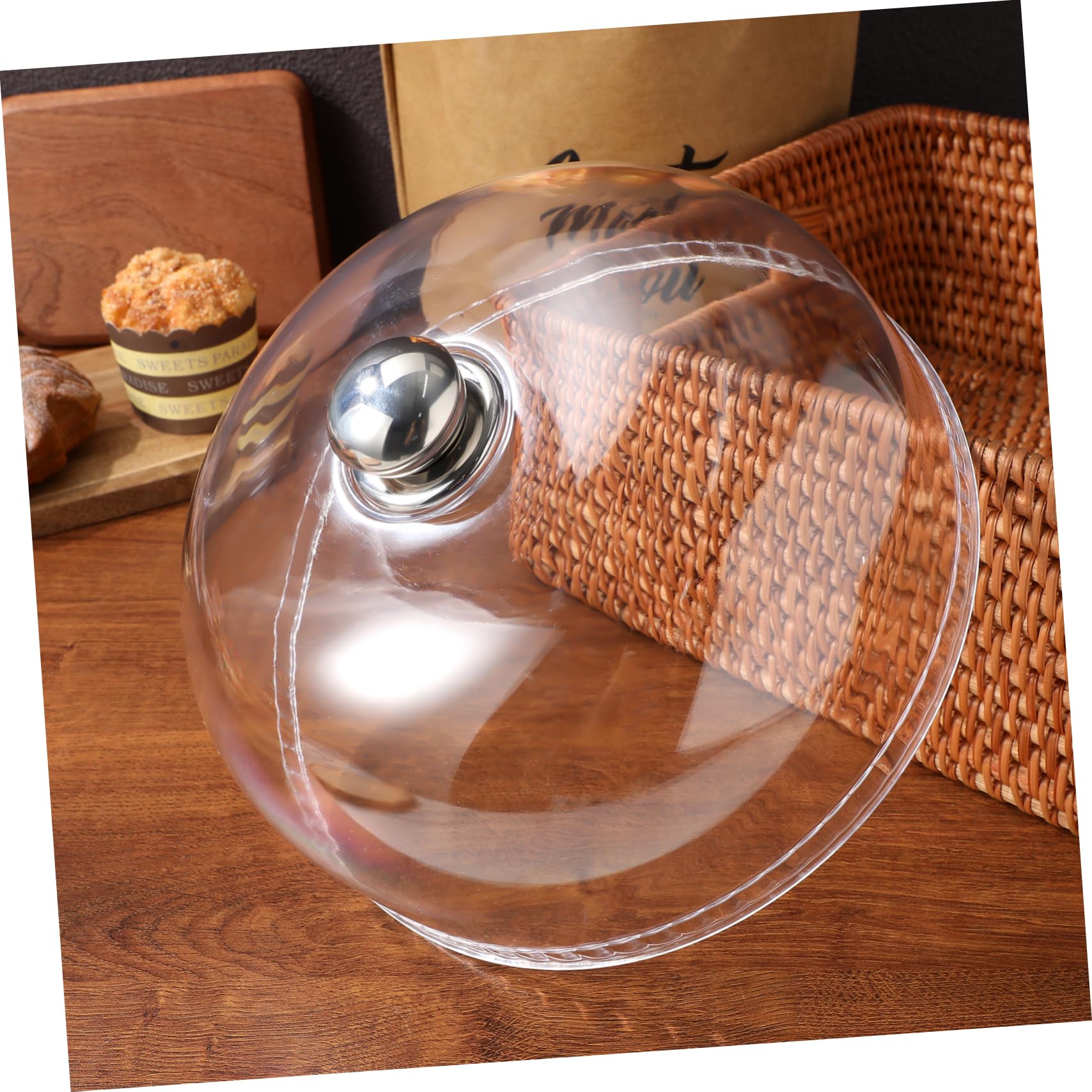 Cabilock Copertura Trasparente da 25x10 Cm per Torta in Plastica Copertura Alimentare Cupola Protettiva Pratico Copri Torta per Alimenti per Snack e Dessert per Casa e Ristorazione