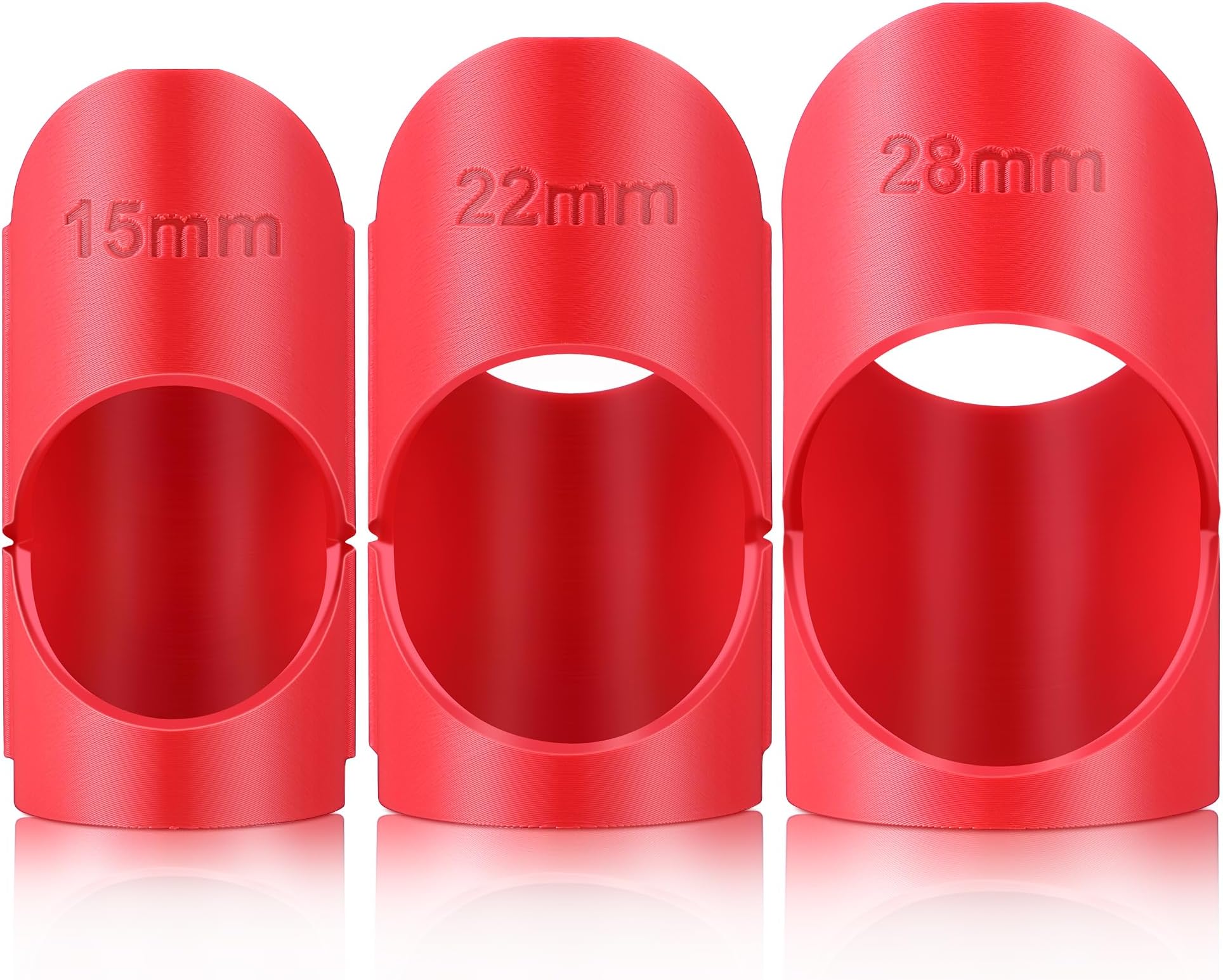 Hiboom Pipe Lagging Insulation Foam Cutter Tool - Ideal for 15mm, 22mm, 28mm Lagging - Mitre Tool for 45 Degree Angles (Red)