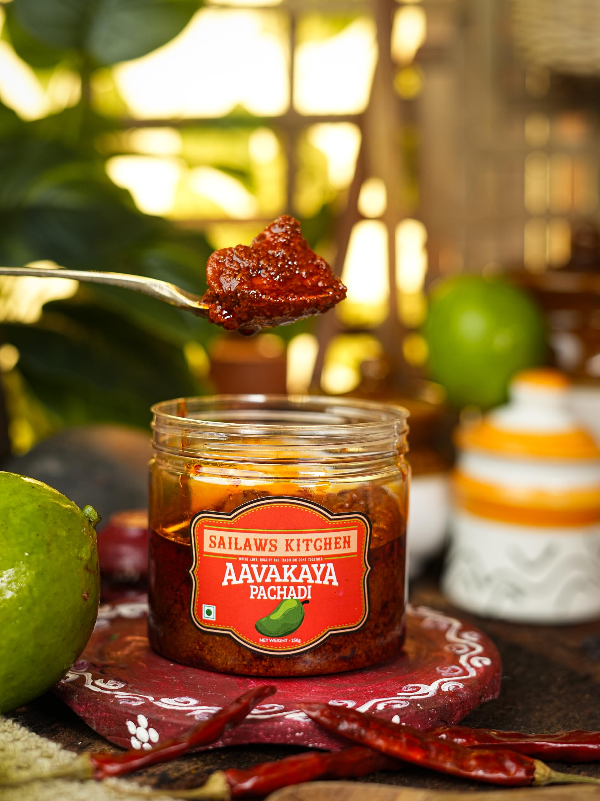 Sailaws Kitchen Aavakaaya (Mango Pickle) | Signature Andhra Aavakaaya | Bold, Spicy & Oil-Rich Classic (500g)-image-22