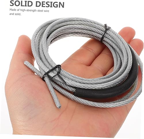 Miniatura 9 de NOLITOY Cable de repuesto de cuerda de saltar con peso para entrenamiento de fitness, alambre de acero de alta resistencia, intensidad ajustable