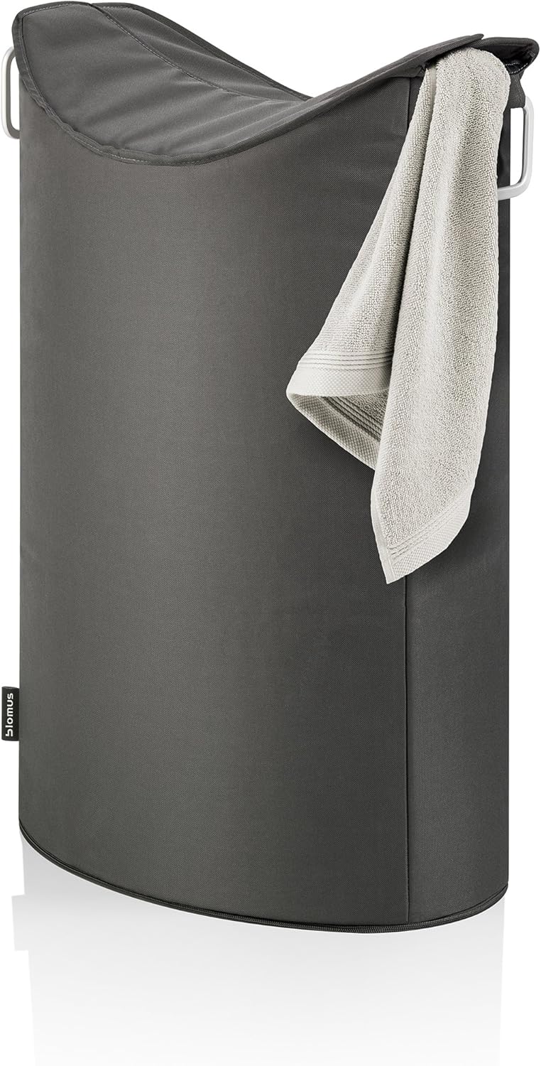Frisco Anthrocite Collapsible Laundry Hamper with Overlapping Lid