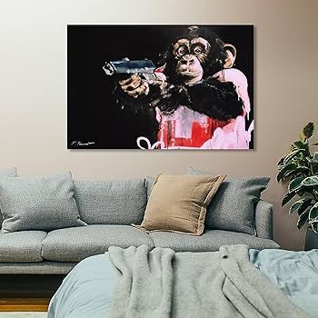 猿のキャラクターアートパネル ポスター 607mm✖️607mm 猿のキャラクターアートパネル ポスター 607mm✖️607mm ゾンビ