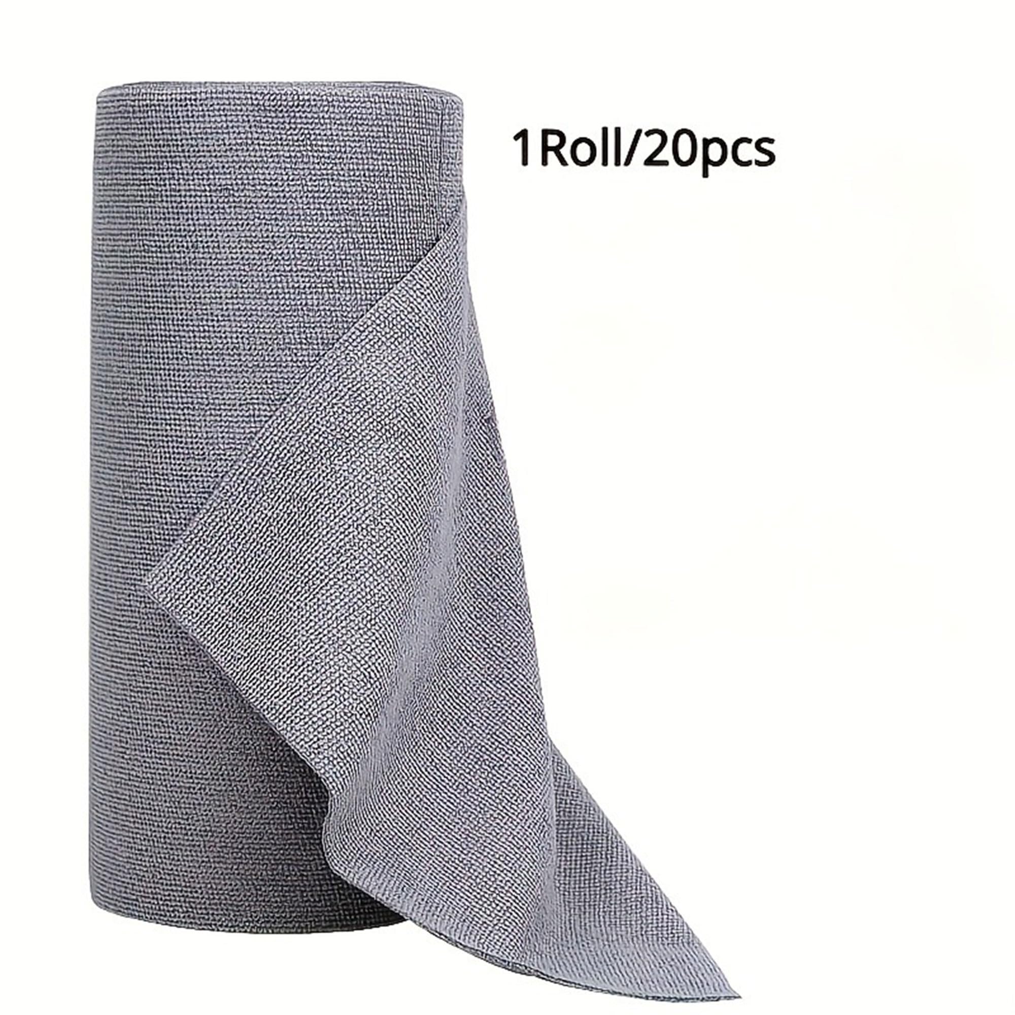 Paquete de 20 rollos de paños de limpieza de microfibra reutilizables, 7.9 x 7.9 pulgadas, súper absorbentes, sin pelusa y resistentes a los arañazos, para uso en el hogar, cocina, coche y restaurante — view 2