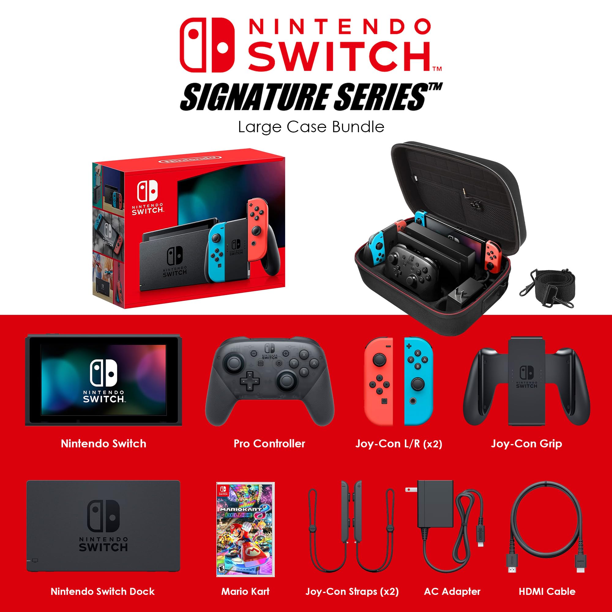 Amazon.com: Nintendo Switch Neon Blue/Red with Mario Kart 8 Deluxe