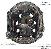 Vista 6 de ATAIRSOFT PJ Type - Casco táctico multifuncional rápido con visera, versión de gafas