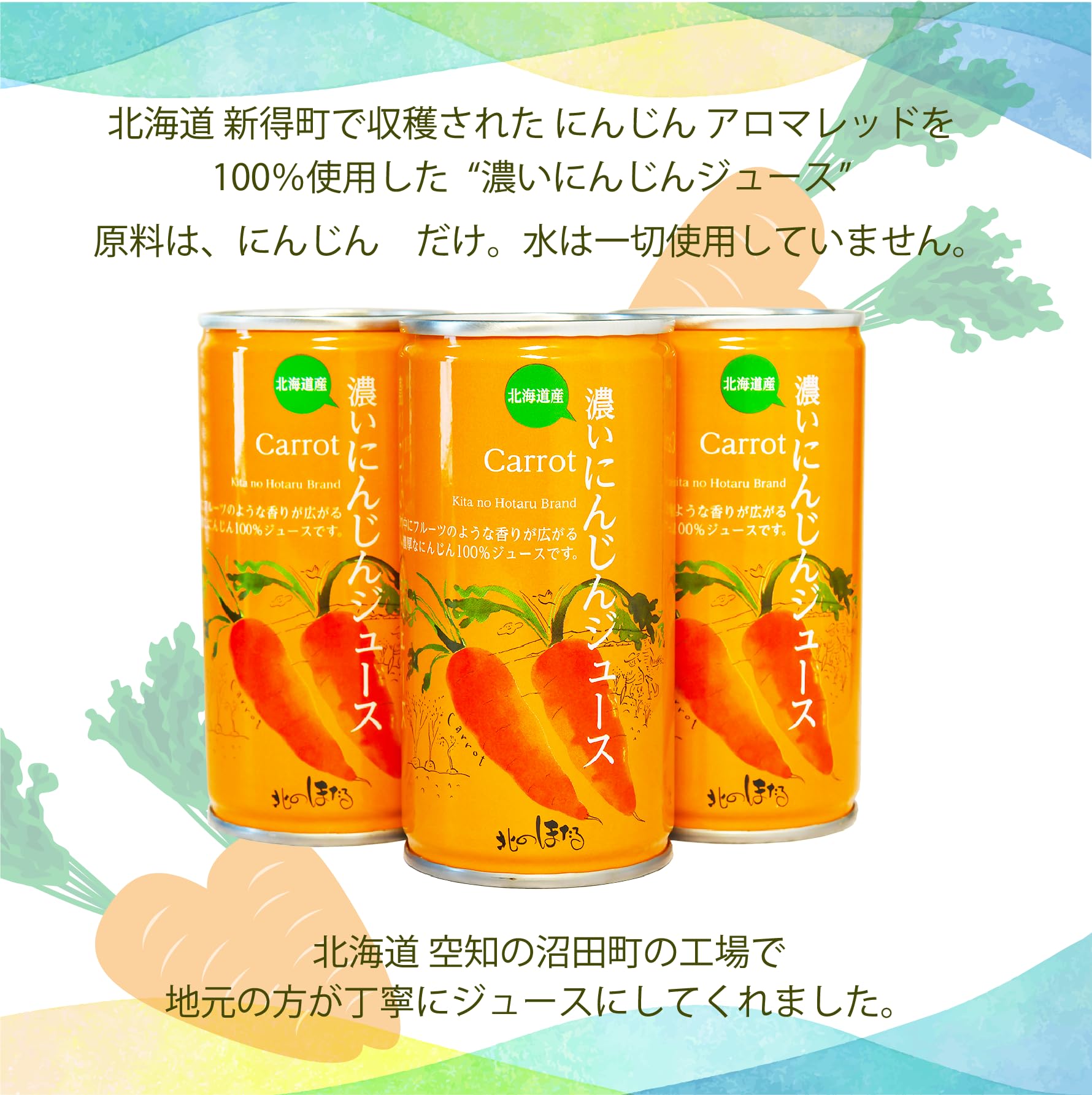 Amazon.co.jp: 北海道産 濃いにんじんジュース（190g×20缶） 3ケース