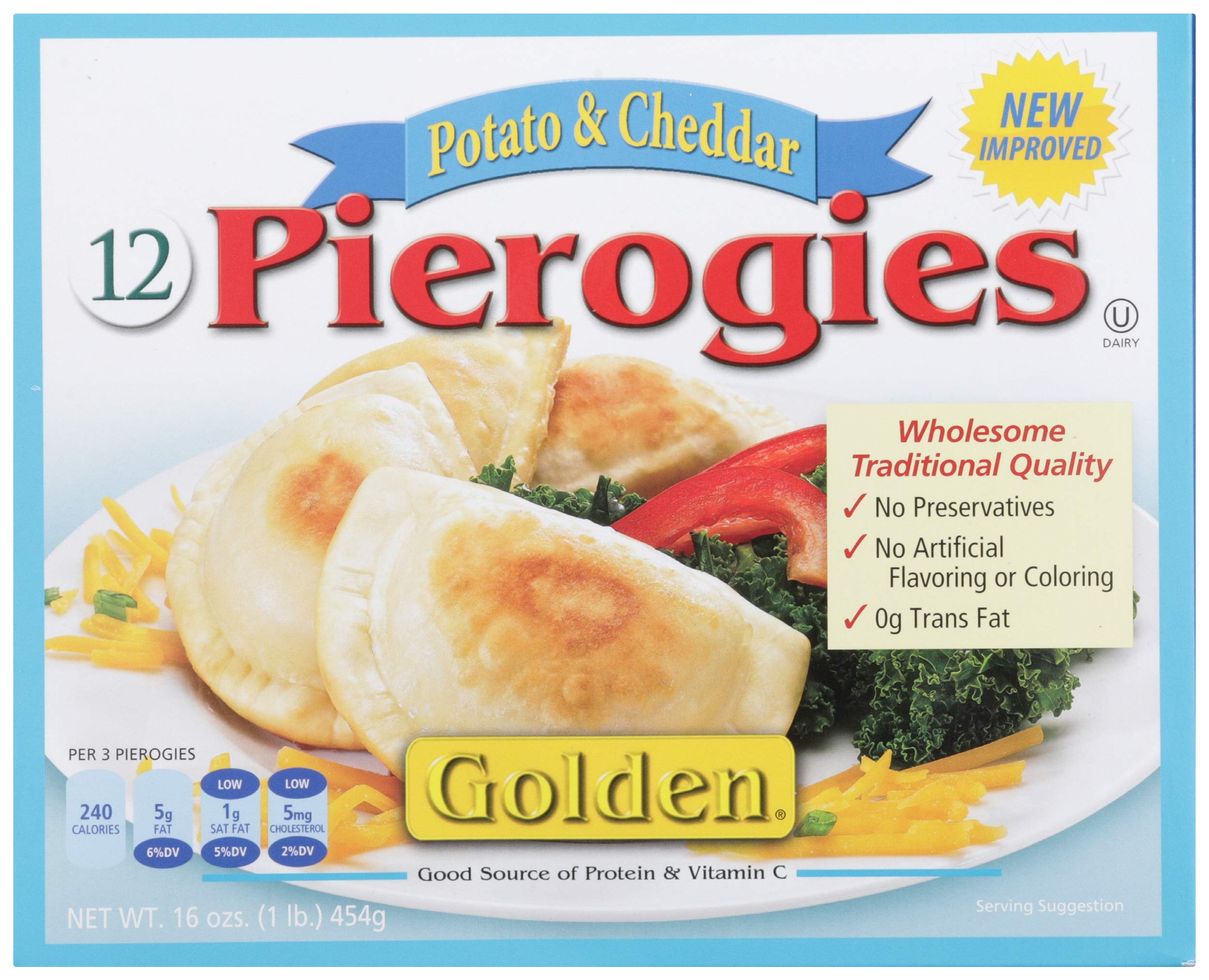 Golden Potato and Cheddar Pierogies, 16 Oz, 12 Pack