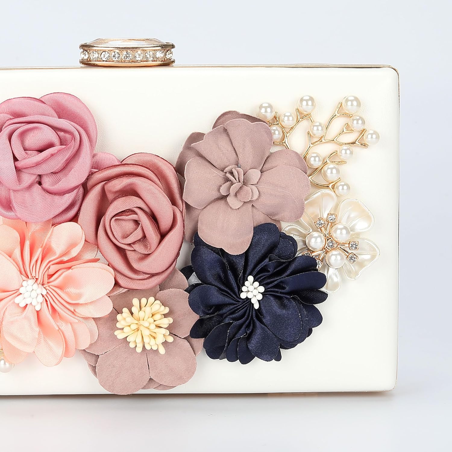 Clutch Purses for Women, Evening Clutch Clutch Purses for Women Formal, Banquet Bag with Floral Decoration, Gatherings - Image 5