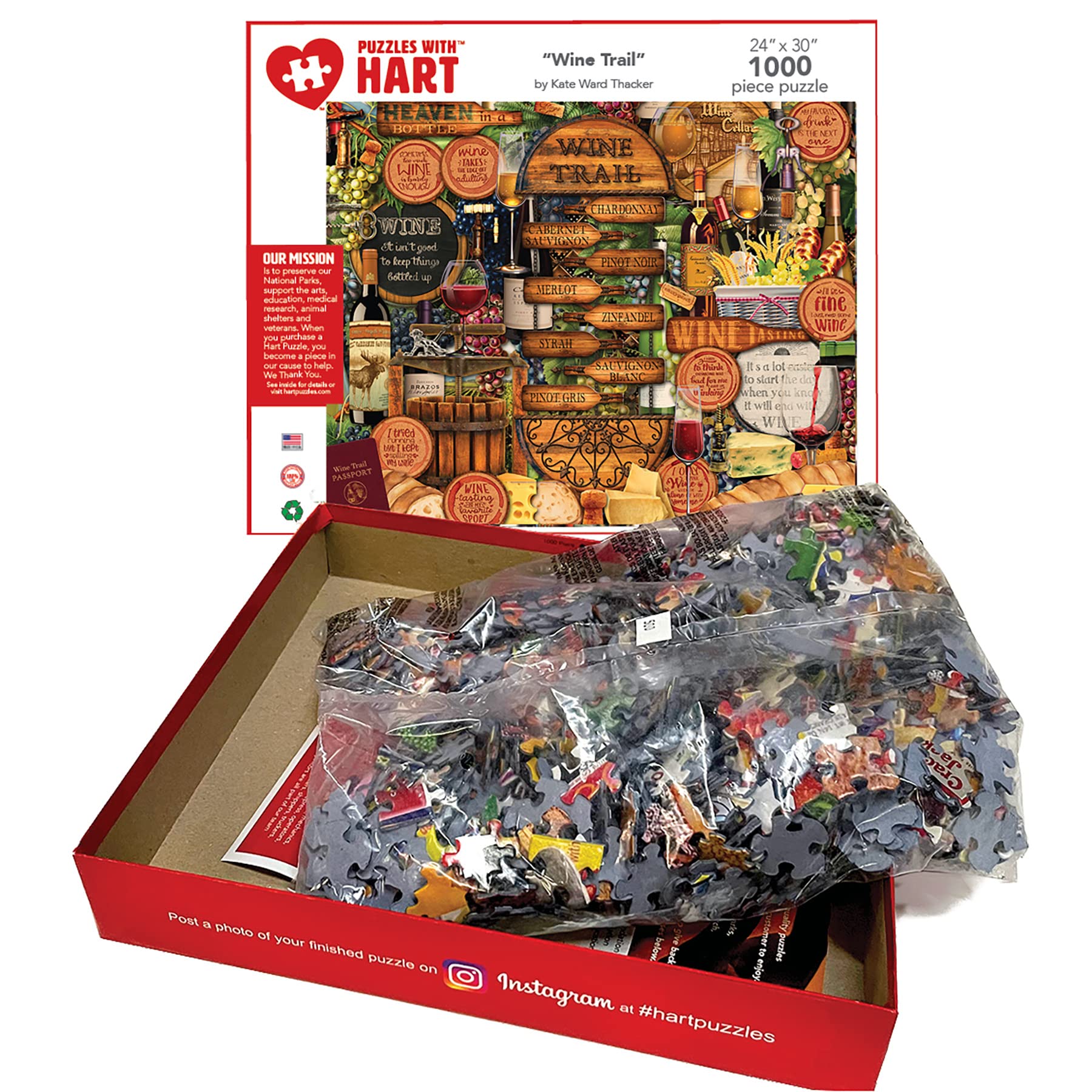 Amazon.co.jp: Kart Ward Thacker ハートパズル ジグソーパズル 1000