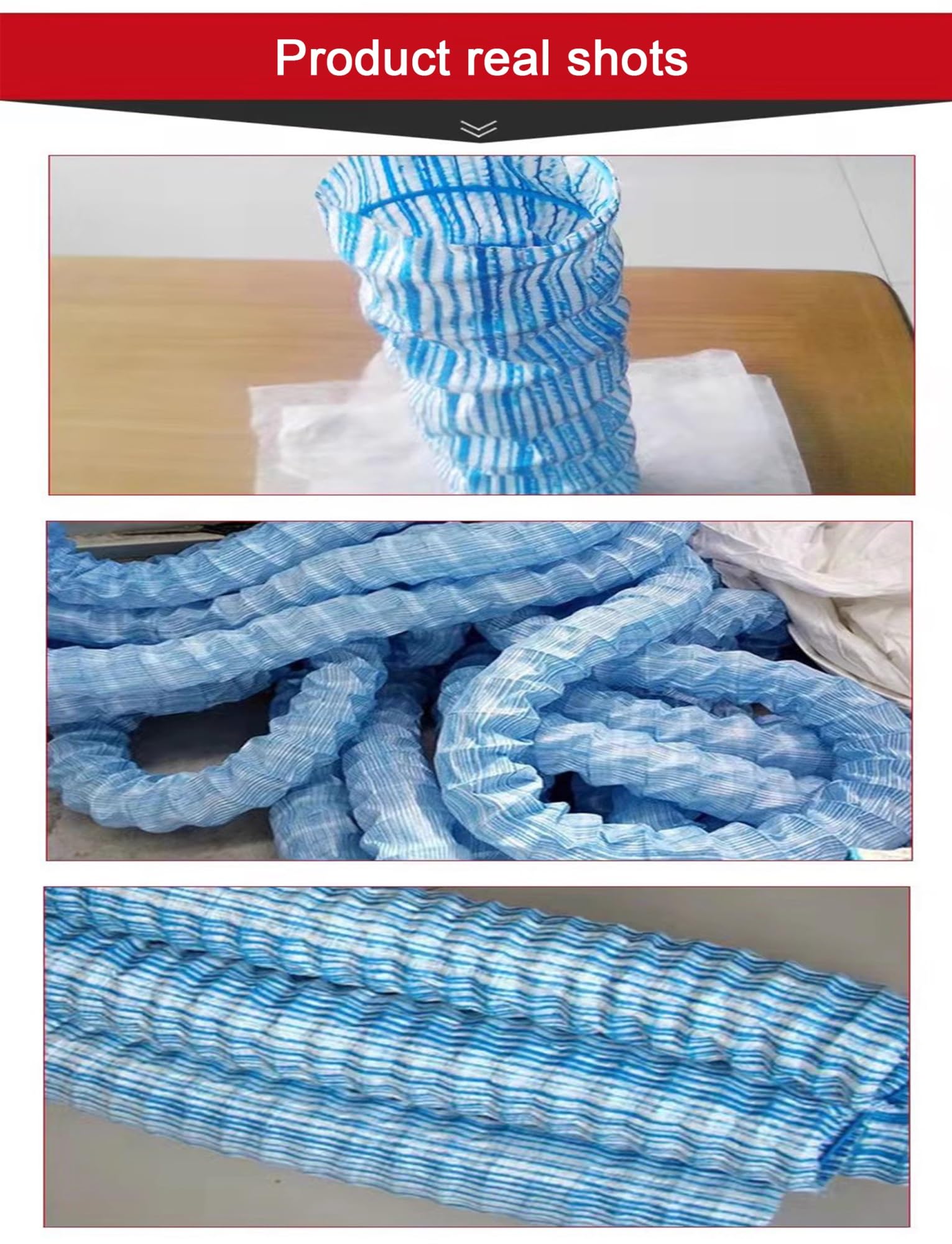 Manguera de drenaje corrugada expandible, tubo de drenaje francés de tela no tejida con alambre de acero, 20 m de longitud para infiltración subterránea.