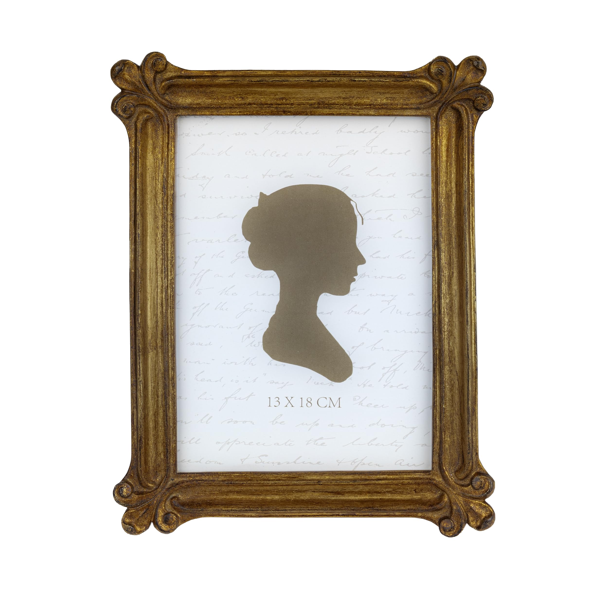 Cadre photo vintage Sunlit 13x18 cm en bronze foncé vieilli avec verre