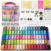Aestd-ST Polymer Clay Kit 85 Colors - Oven Bake Modeling Clay for Kids & Adults, DIY Starter Set with Tools & Accessories