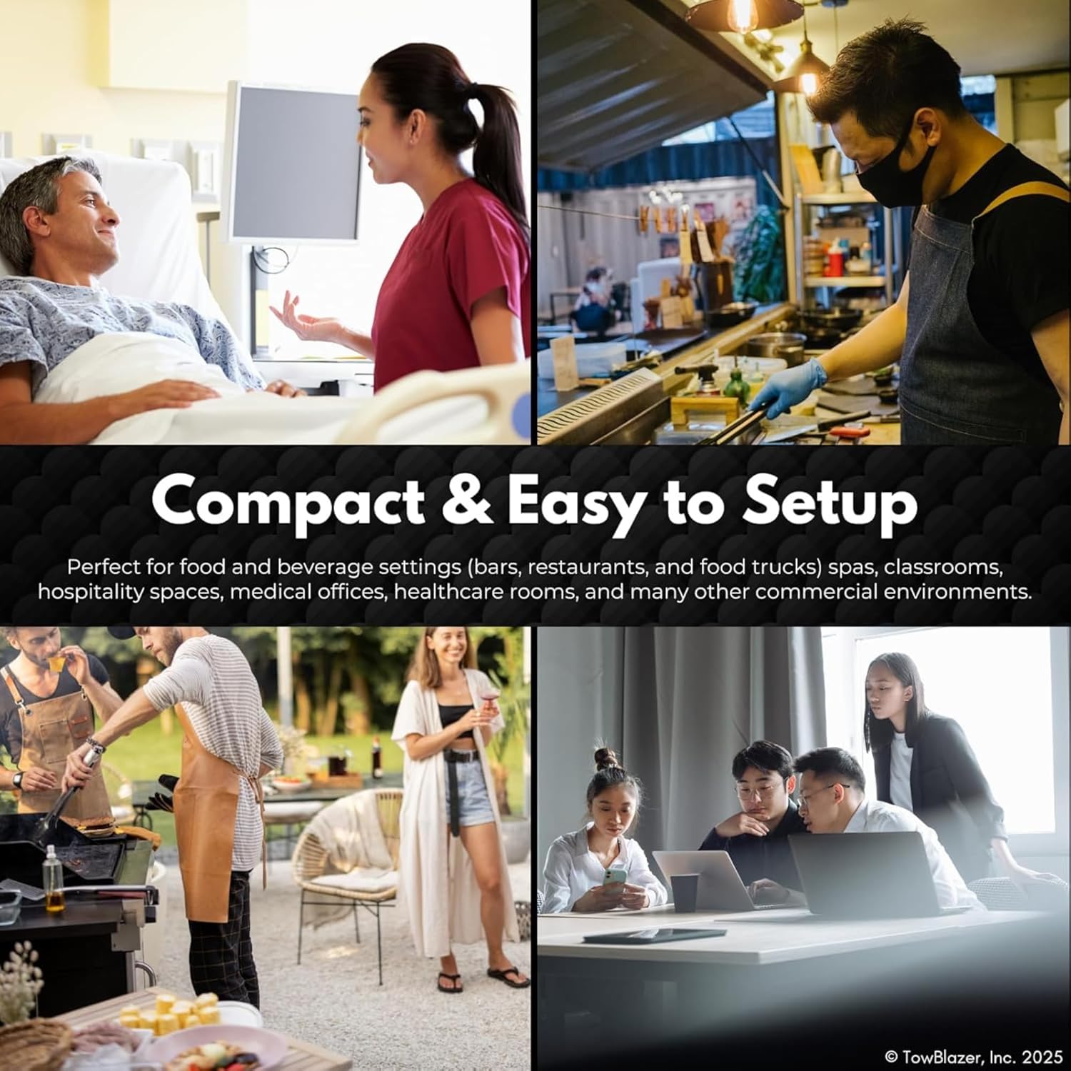 Premier Portable Sink Hand Wash Station – Single Basin Portable Handwashing Sink with Hot Water – Portable Handwashing Station for Classrooms, Daycares, Spas, Medical Facilities & Food Service (Maple)