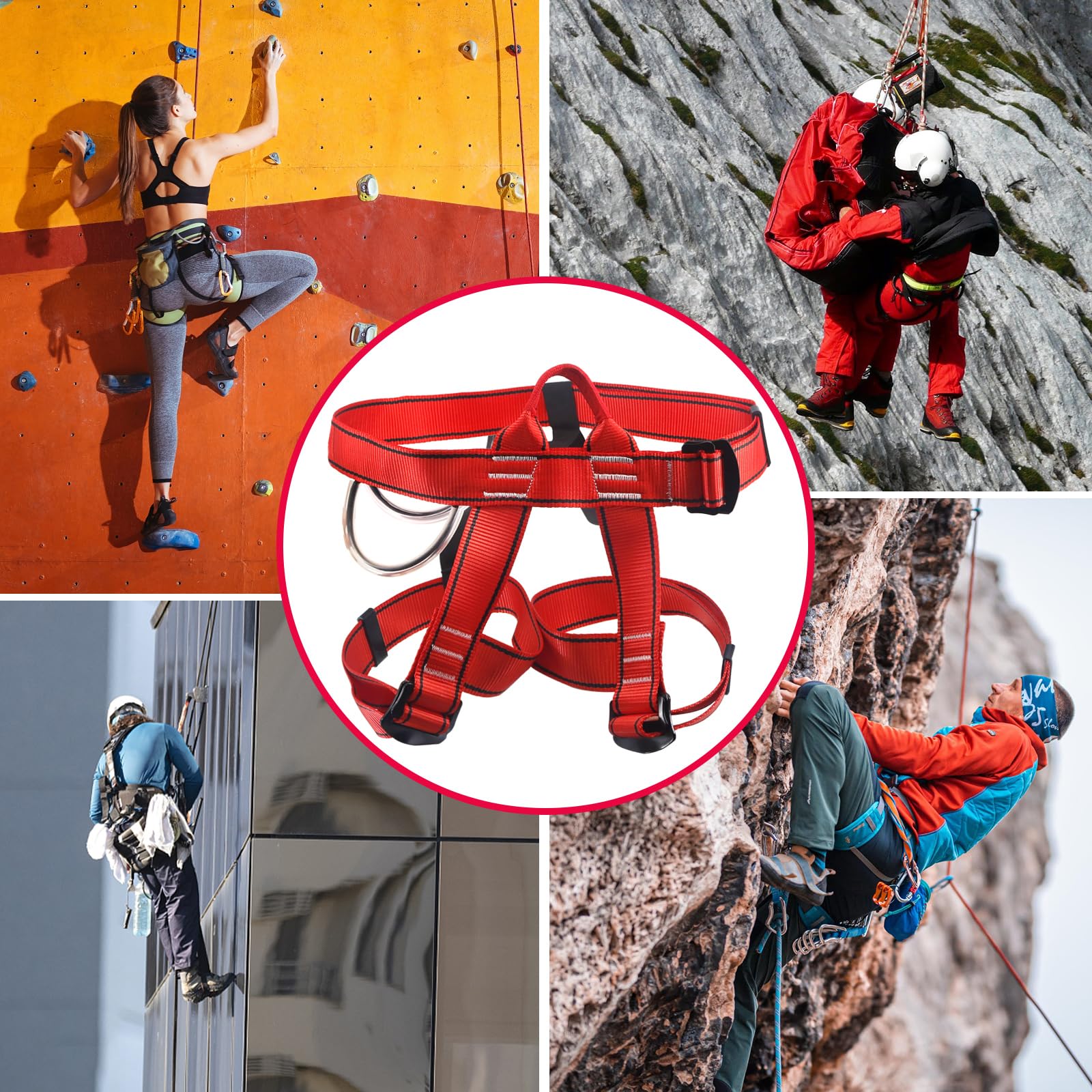 NewDoar Baudrier Escalade Certifié UIAA CE Harnais Alpinisme Descente Rappel
