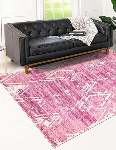 Miniatura 3 de Unique Loom Jill Zarin Uptown Collection - Alfombra de área Carnegie Hill (7 pies 10 pulgadas x 10 pies, rectangular, rosamarfil)