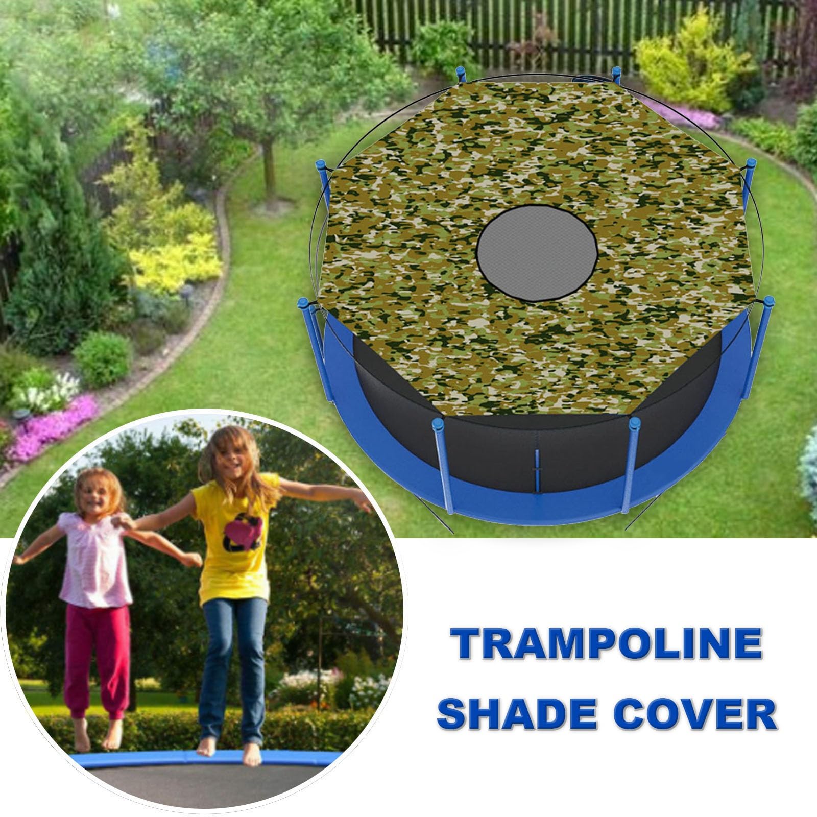Osłona na trampolinę, 16 m, namiot chroniący przed słońcem do trampolin zewnętrznych, odporny na promieniowanie UV, trampolina, baldachim, akcesoria podwórkowe, osłona trampoliny