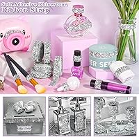 Vista 5 de 6 Rolls Self Adhesive Rhinestone Ribbons, Sliver Resin Rhinestone Strips, Diamond Crystal Rhinestone Ribbon Roll Stickers Glitter Bling Ribbons for